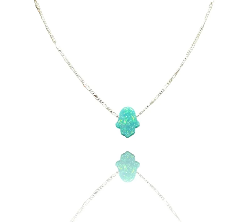 collier main Fatmma turquoise