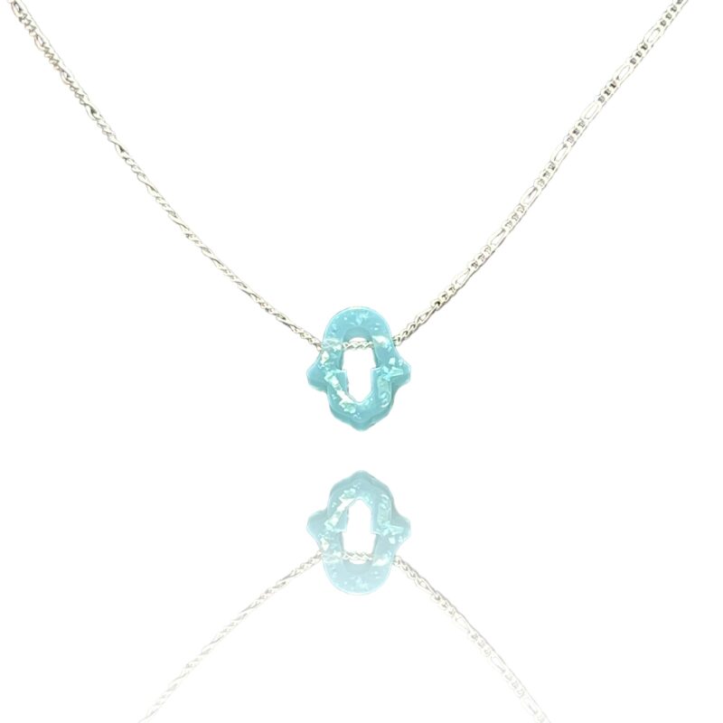 collier main fatma creux turquoise