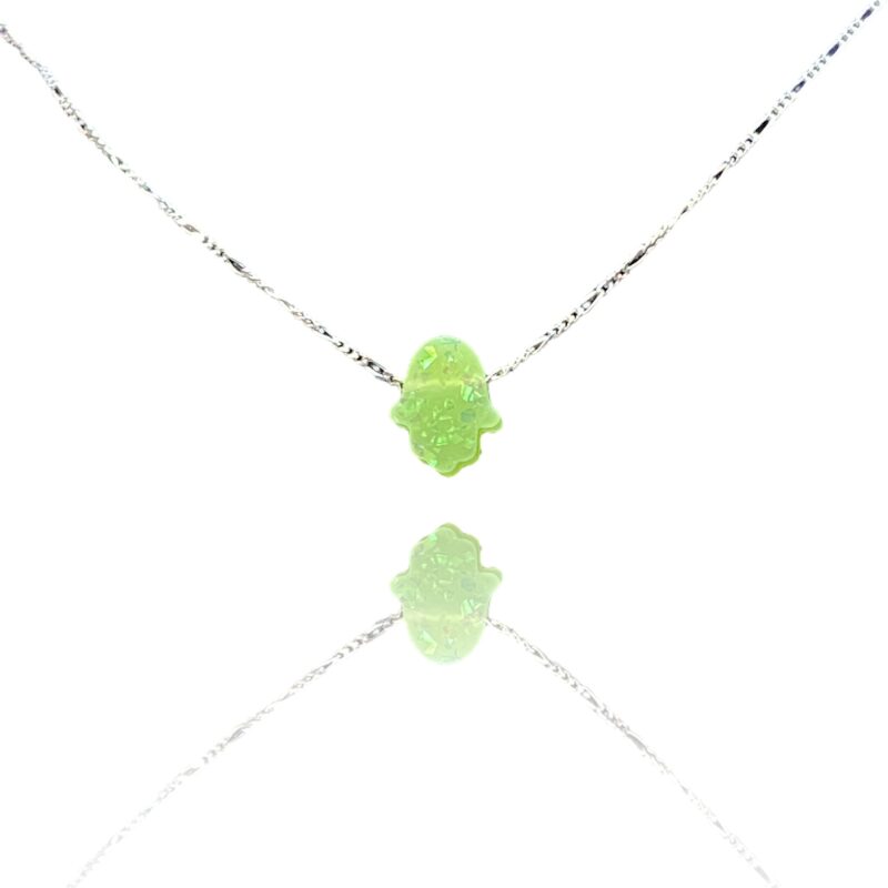 collier en forme de main Fatma vert