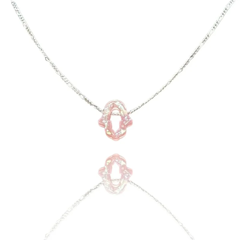 collier main Fatma creux rose